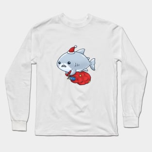 Christmas Santa Shark Long Sleeve T-Shirt